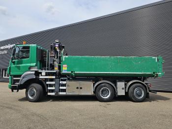 6X6 / T158/II  / 2 SIDE TIPPER - HMF Z CRANE